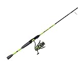 Lew's (HS2060L-2) Hypersonic Spinning Reel and Fishing Rod Combo, 6-Foot 2-Piece IM6 Graphite Blank, Size 20 Reel, Right or Left-Hand Retrieve, Chartreuse