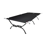 TETON Sports Camping Cot with Patented Pivot Arm - Folding Camping Cot for Car & Tent Camping - Durable Canvas Sleeping Cot - Portable Camping Accessory - 75.5' x 25' - Adventurer