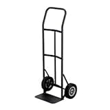Safco Products Tuff Truck Continuous Handle Hand Truck - 400 lbs. Capacity -Black Powder Coat Finish - with Flow-Back Handle Design - Heavy-Gauge Tubular Steel Frame. for Moving Storage and More