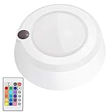 LUXSWAY Battery Operated Ceiling Light LED Remote Control 16 Color Changing 4 Modes RGB Lights 5.67' Stick on Home Decorative Light for Entrance/Hallway/Bedroom/Stair/Kitchen-1 Pack