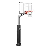 Dominator Inground Basketball Hoop - Adjustable Basketball Goal w/ 72' Backboard & 4' - Premium Heavy Duty Rust Proof NBA/NCAA Regulation Size Basketball Hoop w/ Tempered Glass Backboard