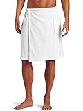 robesale Terry Cotton Spa Wrap Towel for Men, XXL Size, White Color