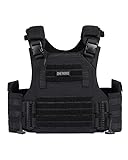 OneTigris FYR Tactical Vest - Quick Release Adjustable MOLLE Airsoft Vest with Removable Cummerbund Pouch for Men, Black