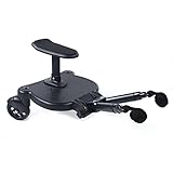 Universal Pram Pedal Adapter, Stroller Board with Detachable Seat, Comfort Wheeled Board Stroller Ride Board with Wheels, Holds Children Up to 25kg, 55×33×36cm