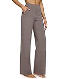 G4Free Wide Leg Sweatpants Women Yoga Pants with Pockets High Waist Lounge Sweatpants Soft Palazzo Pants(Taupe,L,31')