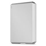 LaCie Mobile Drive 5TB External Hard Drive Portable HDD – Moon Silver USB-C USB 3.0, for Mac and PC Desktop, 1 Month Adobe CC (STHG5000400)