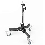 AMBITFUL 61-81cm/21-31.9' Profession Removable Very Sturdy Folding Floor Light Stand and Wheels for Studio Flash LED Light