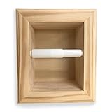 TAFT Recessed Unfinished Solid Wood Toilet Paper Holder with Wall Hugger Frame
