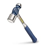 ESTWING Ball Peen Hammer - 24 oz Metalworking Tool with Forged Steel Construction & Shock Reduction Grip - E3-24BP