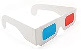 NCTPTECH 3D Glasses for Movies 10 Pairs Red/Cyan Cardboard 3D Glasses - White Frame