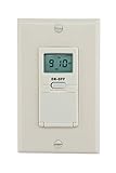 Reliance Controls Corporation WE7000A Digital 7-Day In-Wall Timer with Back Up Battery, Light Almond