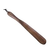 muso wood Shoe Horn Long Handle for Seniors,Wooden Shoehorn for Men, Women, Kids,Pregnancy(Walnut 15')