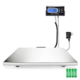 Charmline Digital Livestock Scale 660Lbs x 0.2Lbs, Pet Vet Scale Large Platform 12x15 Inch, Stainless Steel Industrial Floor Scale Postal, Shipping Scale, Pig Scale, Dog Weight Scale