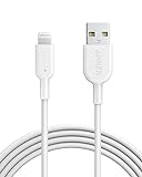 ANKER Powerline II Lightning Cable, [6ft MFi Certified] USB Charging/Sync Lightning Cord Compatible with iPhone SE 11 11 Pro 11 Pro Max Xs MAX XR X 8 7 6S 6 5, iPad and More
