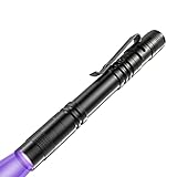 COSOOS UV Black Light Flashlight, 395nm Mini Pen Light with Clip, Waterproof Ultraviolet Flashlight for Leak, Pet Urine, Scorpion, Hotel Inspection, Dry Stain and Bed Bug.