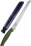 ALLEX Insulation Knife with Sheath Japanese Stainless Steel 8 Inch Long Cut, Insulation and Styrofoam Cutter with Blade Case, Serrated Sharp Duct Knife Tool, Made in JAPAN