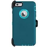AICase iPhone 6 Plus Case,iPhone 6S Plus Case,[Heavy Duty] [Full Body] Built-in Screen Protector Tough 4 in 1 Rugged Shockproof Cover for Apple iPhone 6 Plus / 6S Plus (Blue with Belt Clip)