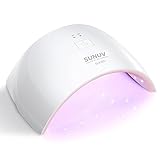 UV LED Nail Lamp, SUNUV Gel UV Light Nail Dryer for Gel Nail Polish Curing Lamp with Sensor 2 Timers SUN9C Pink Valentine Gift for Woman Girl