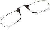 ThinOPTICS Universal Pod Rectangular Reading Glasses, Black Frames/Black Case (Retail), 44 mm + 2