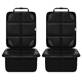 Meolsaek Car Seat Protector, Non-Slip Padded Backing Will Not Leave Imprint, Thickest Carseat Seat Protector for Child Car Seat 2 Pack for SUV, Sedan, Truck, Leather Car Seat (Black)