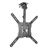 Mount-It! Flip Down TV Mount | Folding Ceiling TV Mount for 23 to 55 Inch | Heavy-Duty Bracket for Roof and Slanted Walls | Universal VESA fits up to 400x400mm, Height Adjustable 44 Lbs Capacity