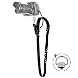 Leather Camera Strap for One Camera - Professional Single Leather Harness Shoulder Strap Quick Release Gear DSLR/SLR