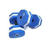 davidamy's gift Octagon Water Aerobic Exercise Foam Dumbbells Pool Resistance 1 Pair, Water Fitness Exercises Equipment for Weight Loss