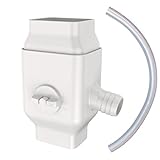 Prestantious Downspout Diverter Rainwater Diverter, Rainwater Collection System with Adjustable Collection Volume Fits for 2”x3”Standard Downspout, Diverts Water into Rain Barrel, 4ft. 1-1/4” Hose