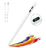 MoKo Stylus Pens for Touch Screens, Fast Charge Stylus Pen for Apple iPad/iPhone/Samsung/Lenovo/iOS/Android Tablets&Smart Phone Universal Stylus Capacitive Screen Pencil with Power Display, White