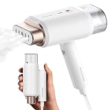 Newbealer Handheld Steamer for Clothes, Horizontal & Vertical Steaming, 2 Steam Levels 20s Heat Up, Foldable, Dry Ironing, Portable 1200W 180ml Fabric Wrinkle Remover with Brush and Anti-heat Glove