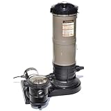 SWIMLINE HYDROTOOLS Extra-Flo Cartridge Pool Filter Complete System For Above Ground Pools | Quad Element Design | 40 SQ FT | 0.9 THP DOE Compliant Pump 4500 GPH | For Pools Up To 19000 Gallons