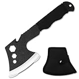 Outdoor Multifunctional Axe, Multifunctional Camping Chopping firewood, Small Hand Axe, Tied Rope, Mountain Axe, Multi-Purpose Camping Tool Axe-WSHUZEMN