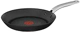 T-fal C51705 ProGrade Titanium Nonstick Thermo-Spot Dishwasher Safe PFOA Free with Induction Base Fry Pan Cookware, 10-Inch, Black -