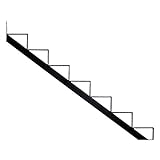 Pylex 13907 7 Steps Steel Stair Stringers, Black