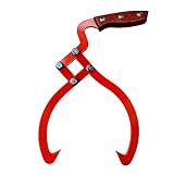 Wood Handle 2 Claw Skidding Tongs Non-Slip Grip, Log Lifting, Handling, Dragging & Carrying Tool (12 in)