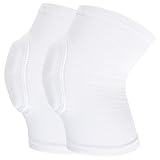 Brace Pads Elbow Protector, 1 Pair Arm Brace Support Fitness Arm Knee Protector, Breathable Anti-Collision Sponge Elbow Protection Pads for Basketball Football Tandem Elbow Pads Volleyball White