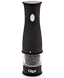 Ozeri Artesio Soft Touch Electric Pepper Mill and Grinder, BPA-Free, Black