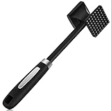 Rainspire Heavy Duty Meat Tenderizer Hammer, Meat Mallet Tenderizer With Soft Handle, Dual-Sided Meat Hammer Tenderizer, Meat Pounder Kitchen Mallet for Beef, Chicken Pounder, 10', Black