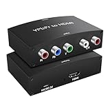 NEWCARE Component to HDMI Adapter, YPbPr to HDMI Coverter + R/L, Component 5RCA RGB to HDMI Converter Adapter, Supports 1080P Video Audio Converter Adapter for DVD PSP Xbox 360 to HDTV Monitor