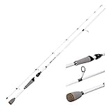 Akataka M'Wave Bass Fishing Rod - 2pcs Collaspible Spinning Fishing Rod with 24 Ton Carbon Fiber, Durable Reel Seat, Efficient Heat Dissipation Guide