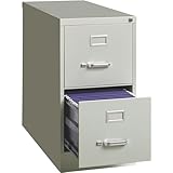 Hirsh Industries 2-Drawer File Cabinet - Gray, 15in.W x 26.5in.D x 28.4in.H, Model Number 14417