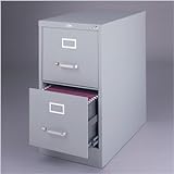 Hirsh Industries 2-Drawer File Cabinet - Gray, 15in.W x 26.5in.D x 28.4in.H, Model Number 14417