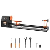 VEVOR Benchtop Wood Lathe, 14 in x 40 in, 0.5 HP 370W Power Wood Turning Lathe Machine, 4 Speed Adjustable 885/1245/1715/2425 RPM with Chisels Faceplate Plastic Handle Hex Wrench, for Woodworking