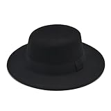 Willheoy Fedora Hats for Women Flat Top Hat for Men Pork Pie Hat Wide Brim Church Hat Boater Trilby Cap