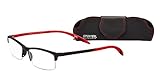 SAV Eyewear Men's Sportex Ar4150 Sport Red Reading Glasses, 29 mm