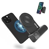 INOVAGEN Magnetic Phone Selfie Grip,Built in Powerbank 3300mAh,Qi Wireless Charging,Camera Handle Bluetooth Bracket,Suit for iPhone Android Vlog Photo and Video Shooting