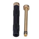 Kuuleyn Fire Starter, Flint and Steel, Fire Piston Outdoor Emergency Aluminum Alloy Brass Fire Piston Black Compressed Ignition Fire Starting Tool for Hiking Exploring
