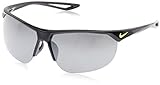 Nike Golf Cross Trainer Sunglasses, Black/Volt Frame, Grey with Silver Flash Lens