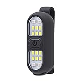 Clip on Flashlight, Running Light for Runners Rechargeable Safety Lights for Walking at Night Hands Free Flashlight Portable LED Work Light Warning Flashing Camping Hiking Walking Dog Black