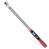 DESHIL 1/2 Inch Drive Digital Torque Wrench 12.5-250.8 ft-lbs(17-340Nm), Electric Torque Wrench with Buzzer& LED Indicator& Preset Value& Data Storage, for Bike/Motorcycle/Auto Repair, Accuracy ±2%